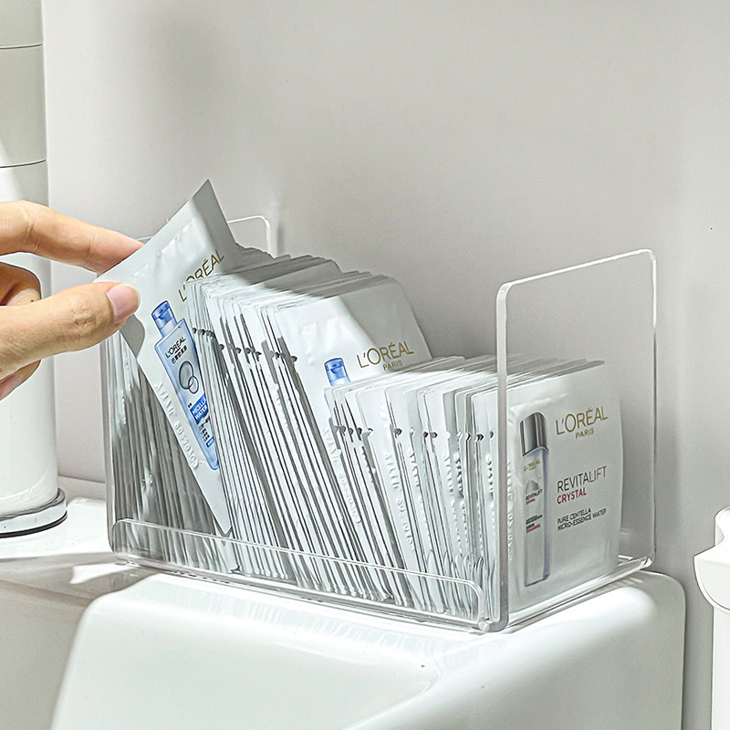 亚克力镜柜收纳盒卫生间隔板洗漱台化妆品小样置物架桌面整理盒子,收纳整理,桌面收纳盒,淘宝优惠券,粉丝福利购,淘宝优惠卷