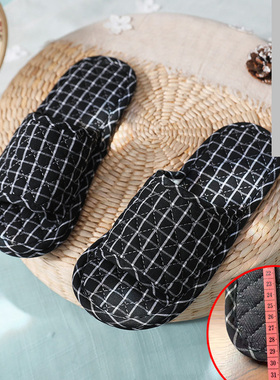 加大码男女款布底拖鞋木地板室内夏冬软底棉布可机洗四季静音无声