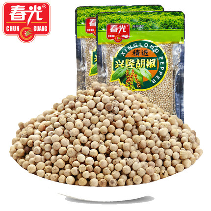 海南特产春光兴隆胡椒 白胡椒粒180g 2袋装 调味品