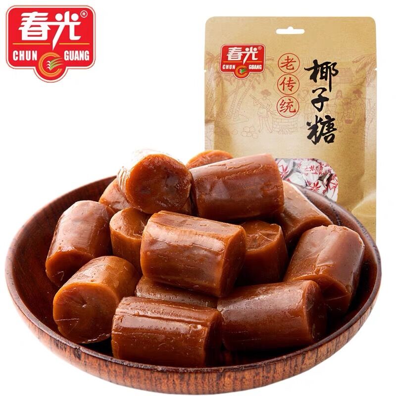买5送1 海南特产春光老传统椰子糖 大颗粒 小时候的味道 焦香浓郁