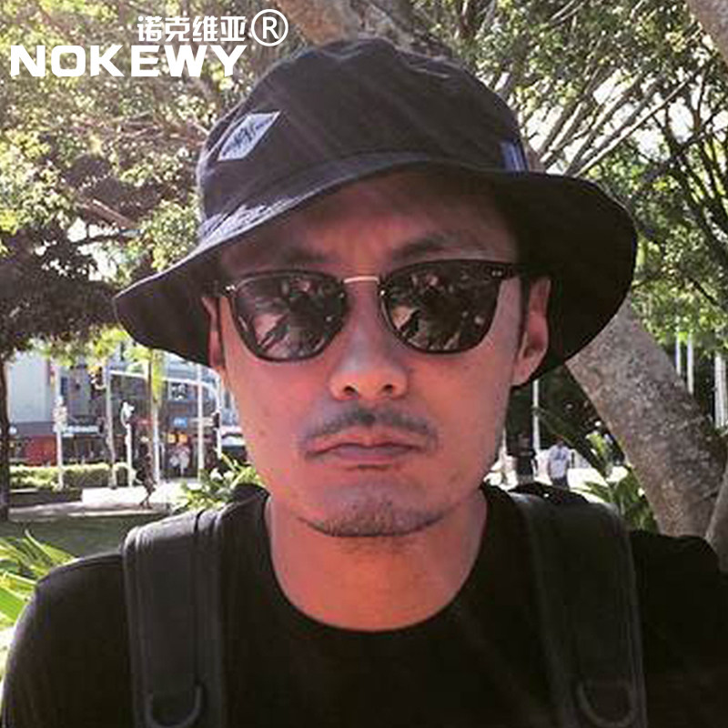 新款太阳镜男女款黑色墨镜街头复古潮人开车偏光镜配近视太阳镜