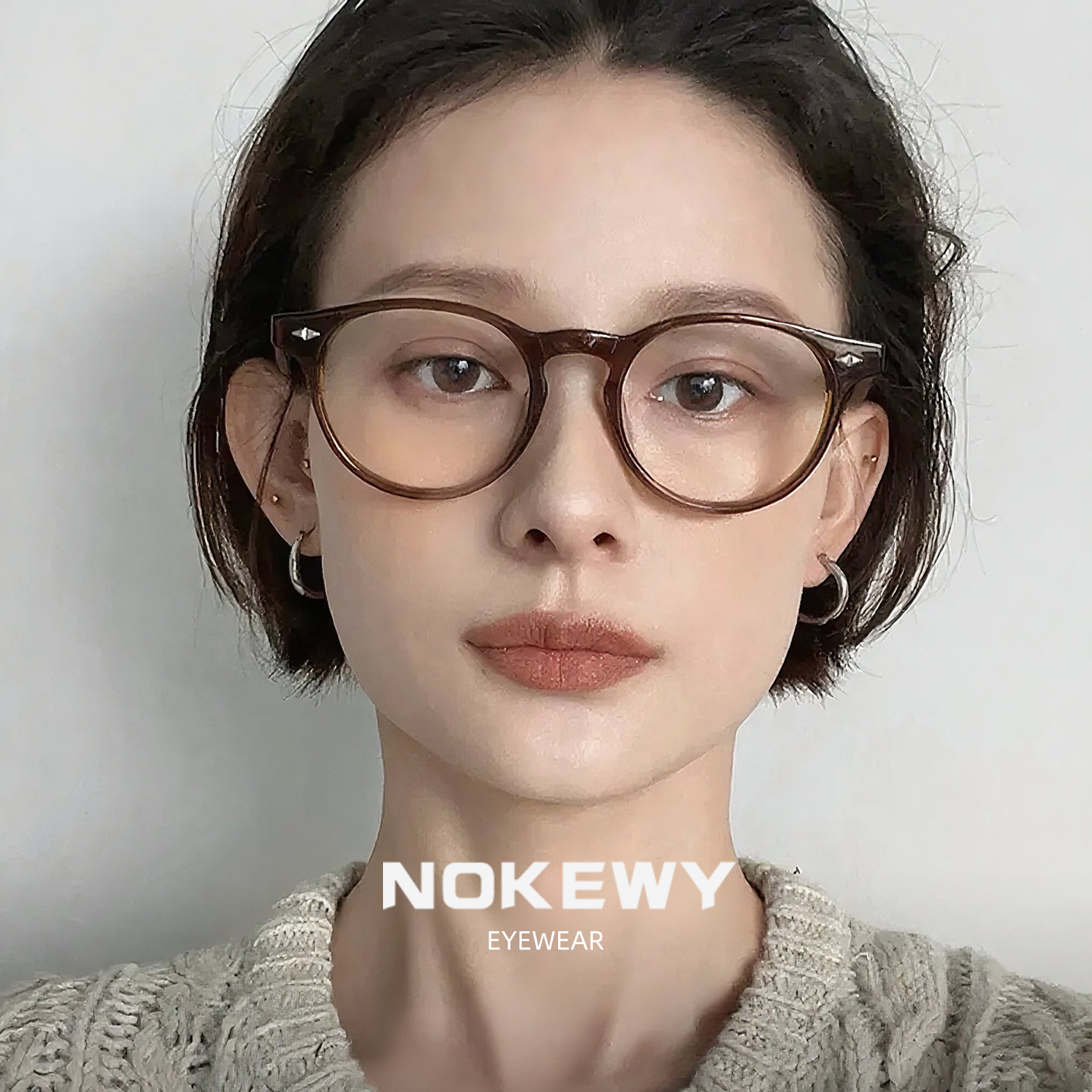 NOKEWY女士日系板材防蓝光眼镜