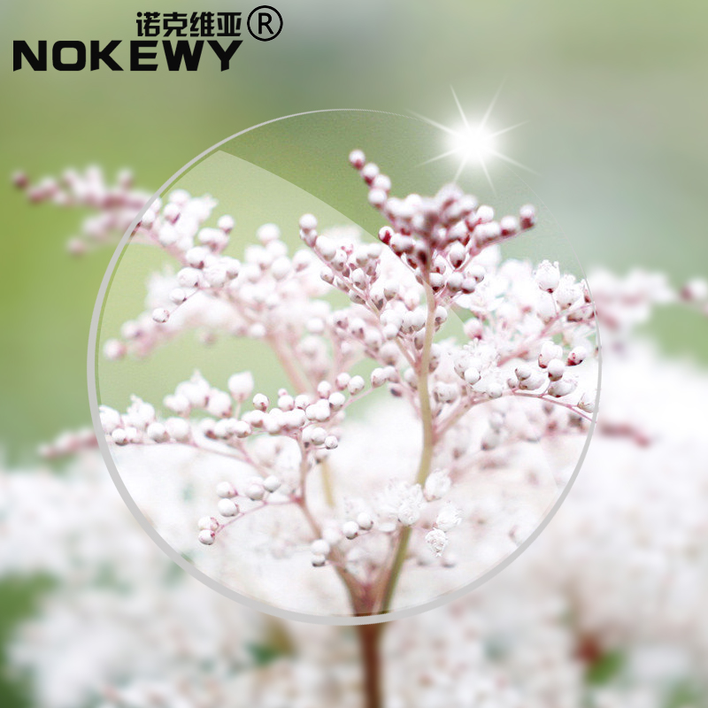 诺克维亚1.61折射率近视镜片抗蓝光防辐射非球面绿膜清晰眼镜片