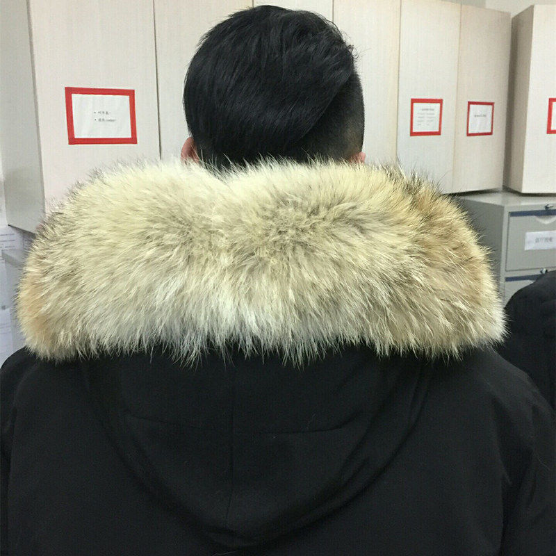 定做大鹅狼毛领子单买定制远征单卖真皮草羽绒服帽条郊狼毛领子