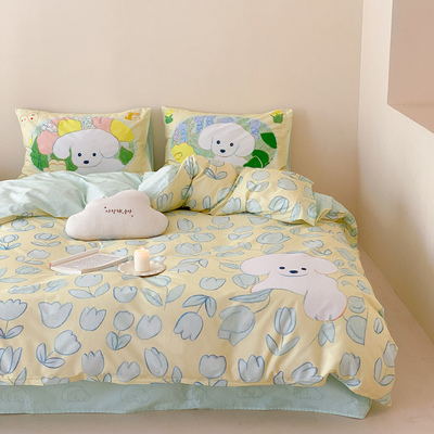 床上四件套四件套100%棉日系可爱