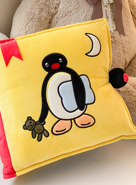 pingu故事书创意沙发抱枕
