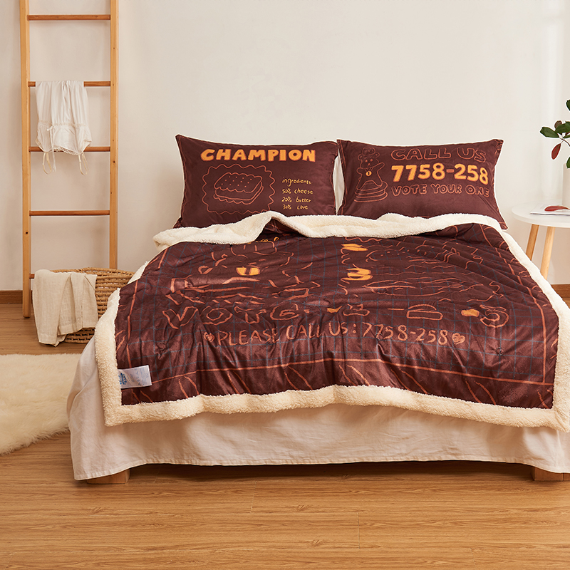 单双人富山商店羊羔绒盖毯四季