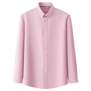 衬衣寸衫 男商务休闲中青长短袖 磨毛格子春秋磨毛衬衫 普洛克正品