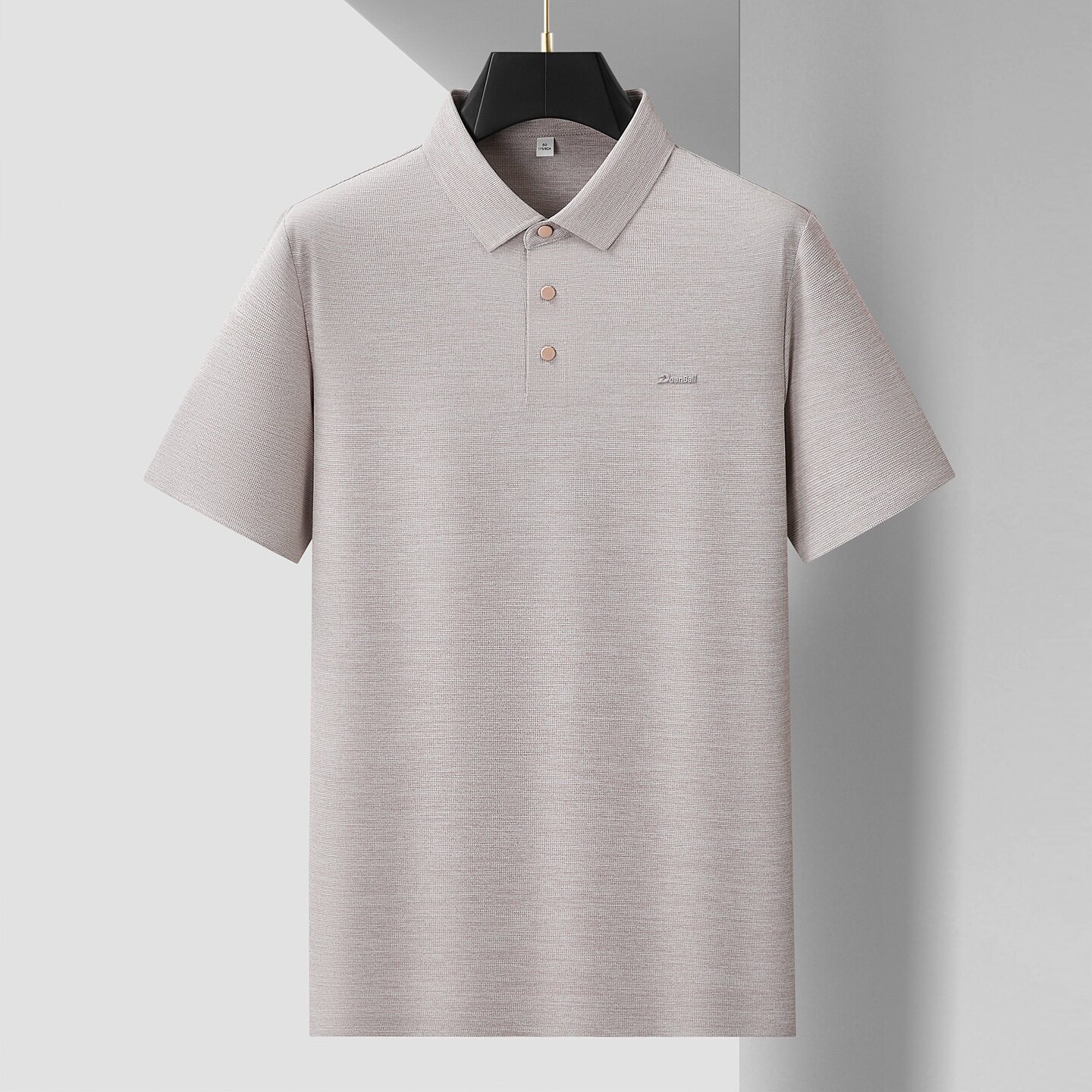 普洛克正品男装 大码t恤微弹翻领短袖奢商务免烫宽松半袖衫夏亲子