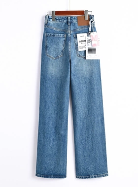 普洛克正品 土耳其进口Bossa棉面料挺阔直身牛仔裤女裤春秋长裤子