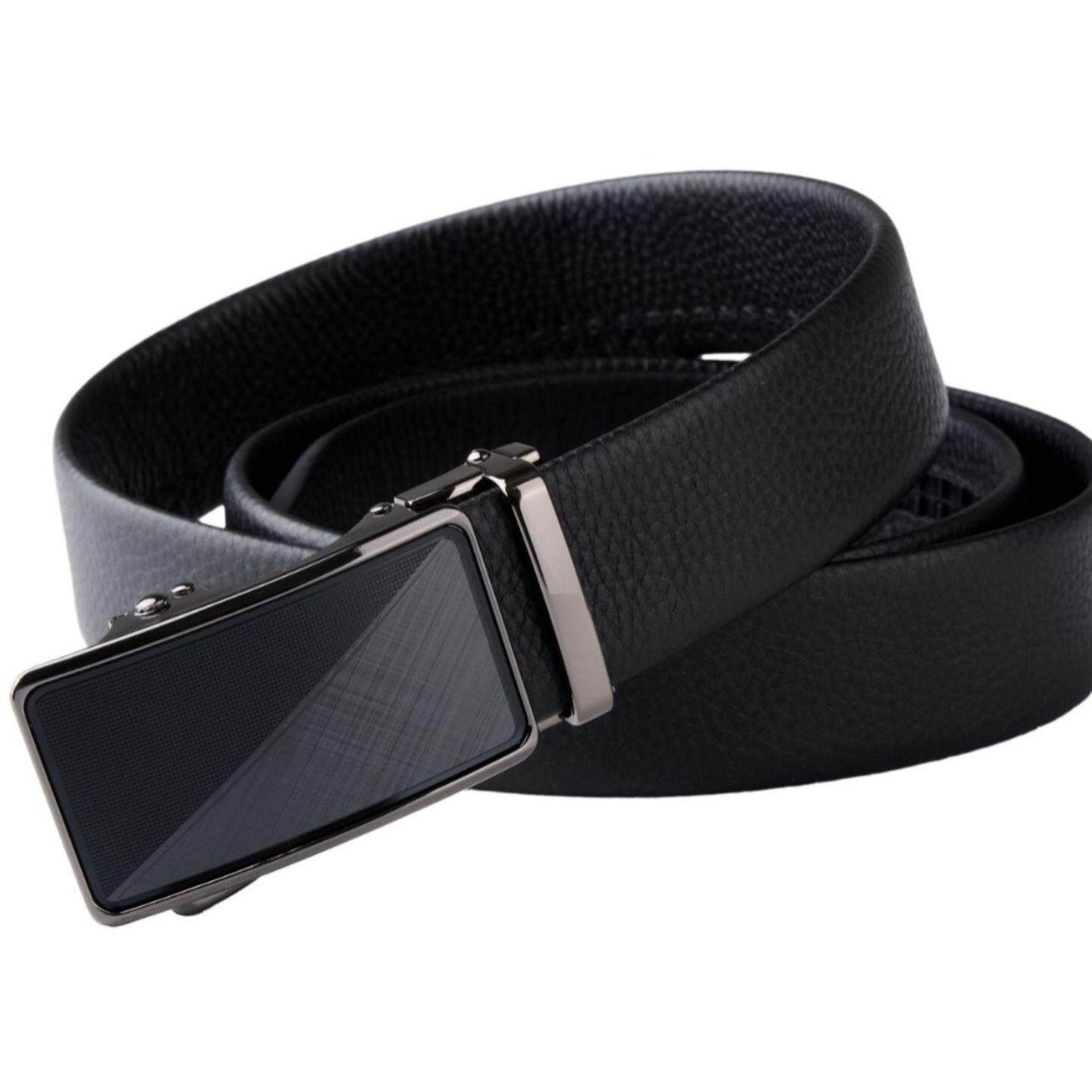 普洛克正品 头层牛皮男皮带加合金扣头真皮腰带扣商务休闲轻奢