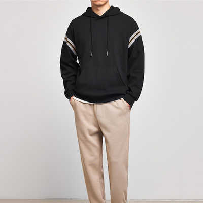 普洛克正品25新款春秋冬季厚落肩宽松夹克长袖连帽棉混纺卫衣外套