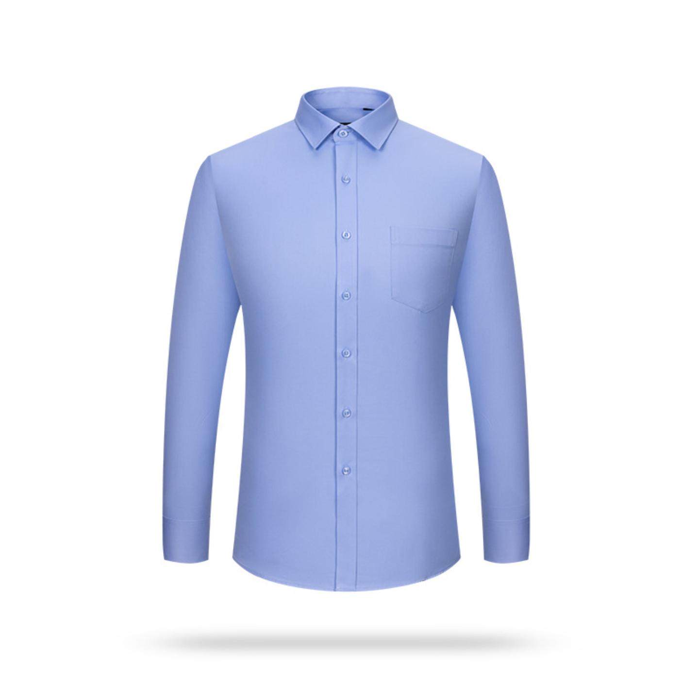 普洛克正品 衬衫男工作服定制绣logo商务职业白衬衣正装免烫抗皱