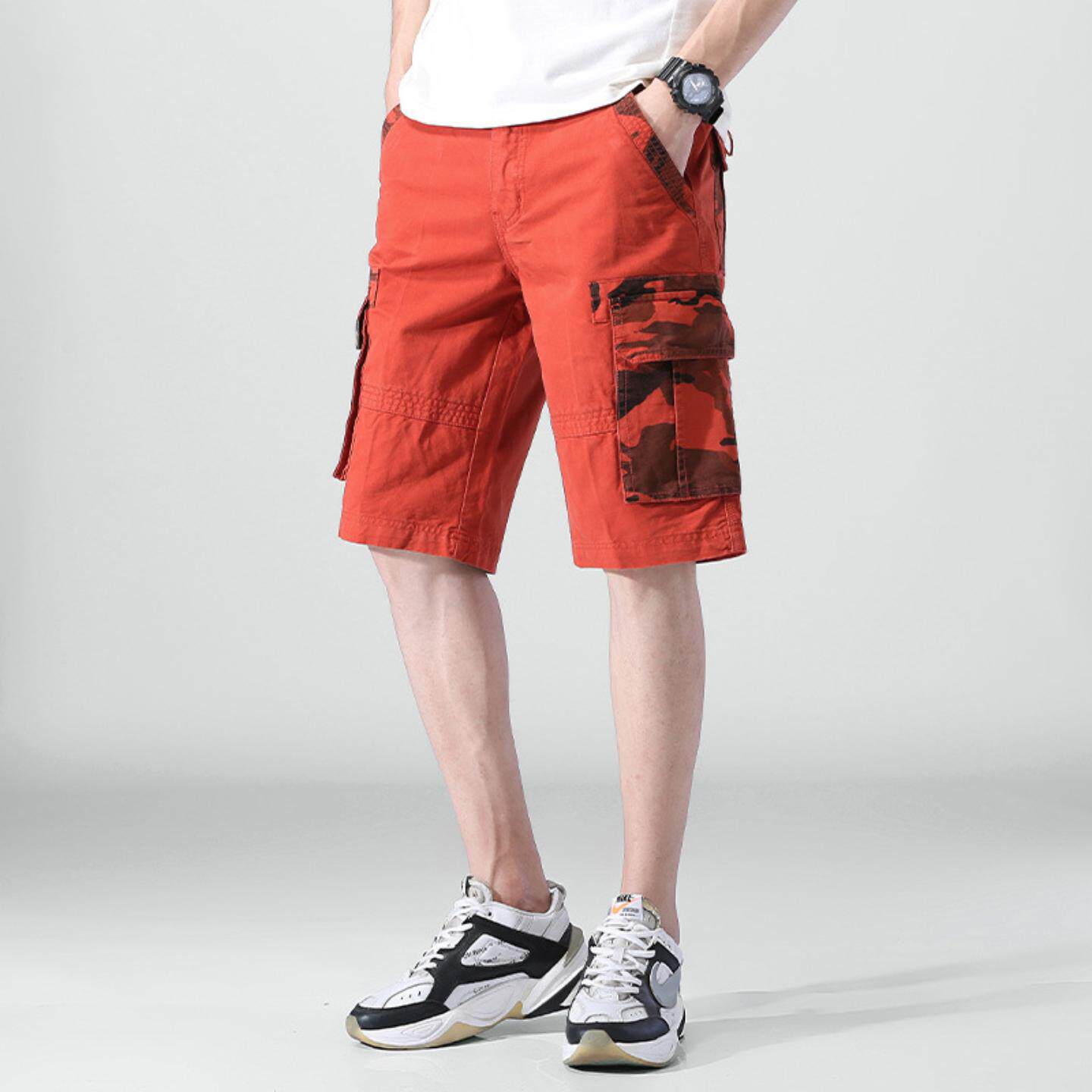 普洛克正品男裤 工装短裤夏休闲裤运沙滩五分裤外穿宽松棉中裤子