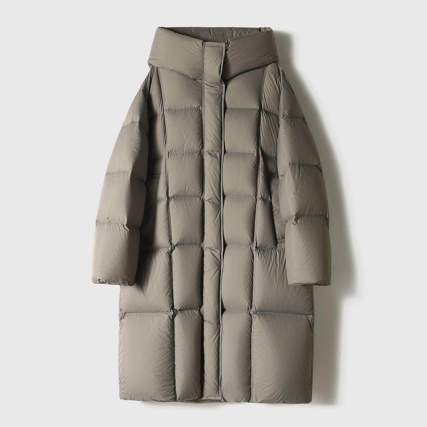 普洛克正品 鹅绒羽绒服收腰显瘦高端女装短款外套冬季白色/黑色