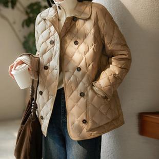 普洛克正品 95白鹅绒羽绒服女高端女装短款中长款加厚冬装鹅绒服