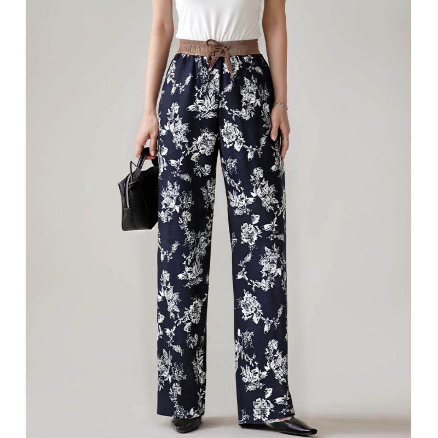 普洛克正品 腿裤女春夏季薄新款高腰显瘦花裤子直筒裤休闲裤长裤,女装/女士精品,棉裤/羽绒裤,淘宝优惠券,粉丝福利购,淘宝优惠卷