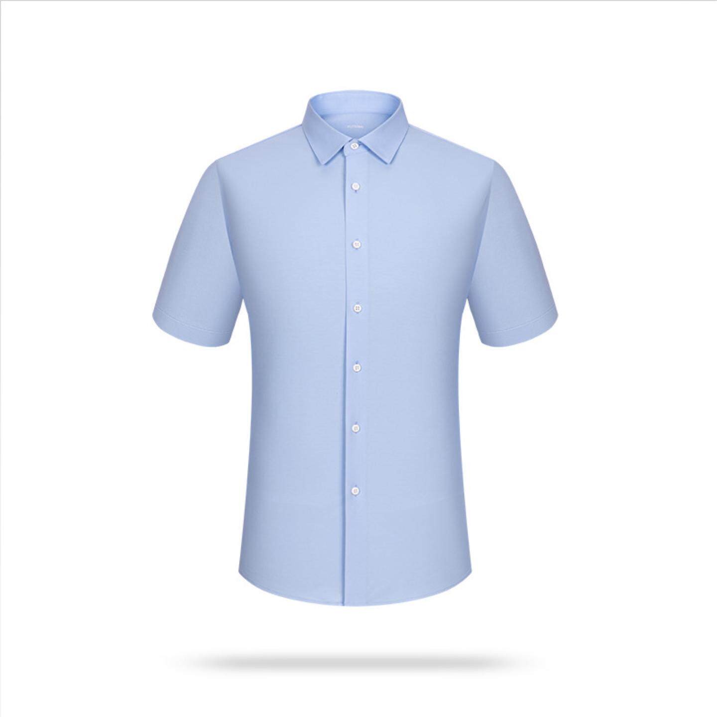 普洛克正品 棉100支短袖衬衫男春夏季男装新款轻奢高级感商务衬衣