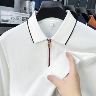 普洛克正品莫代尔棉拉链翻领男长袖T恤打底针织衫polo套头体恤