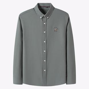 中青年商务休闲衬衣寸衫 普洛克正品 衬衫 棉条纹长短袖 春秋冬男士