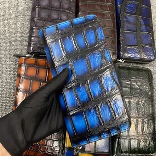 普洛克正品男女包 鳄鱼皮手拿包休闲钱包大容量新款长款真皮卡包