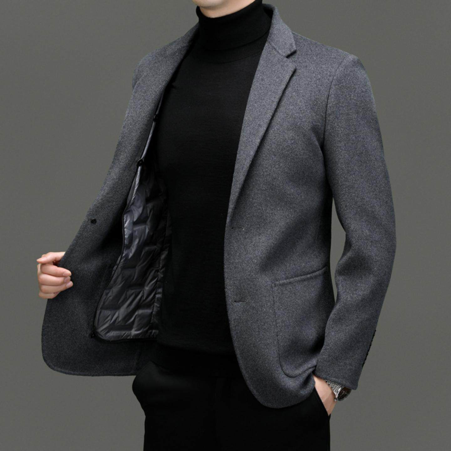 普洛克正品 男西装厚毛呢外套羽绒内胆双面呢短款羽绒服呢子上衣,童装/婴儿装/亲子装,羽绒服,淘宝优惠券,粉丝福利购,淘宝优惠卷