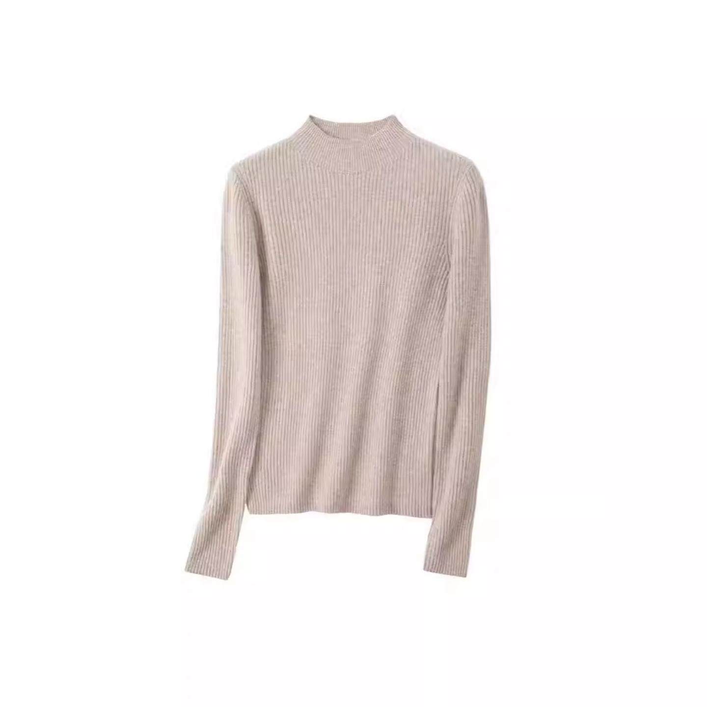 普洛克正品女装 秋冬羊毛羊绒混纺通勤百搭气质时尚长袖套头上衣