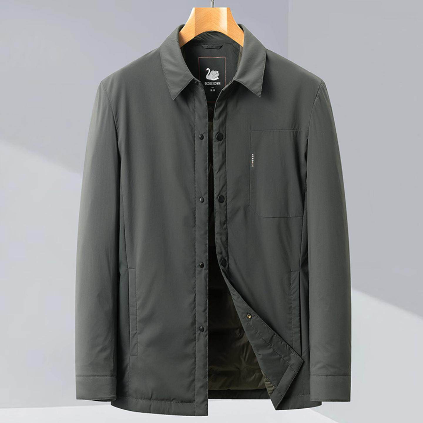 普洛克正品 秋冬男桑蚕丝夹克鹅绒内胆新款商务翻领衬衫式羽绒服,童装/婴儿装/亲子装,羽绒服,淘宝优惠券,粉丝福利购,淘宝优惠卷