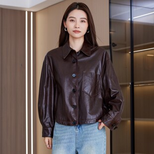 普洛克正品秋冬款港风小个子机车服皮衣外套女绵羊皮秋季高级感