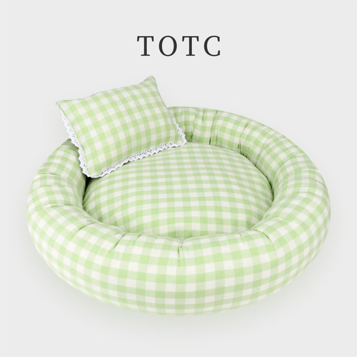 TOTC圆形猫窝棉布冬季保暖宠物窝