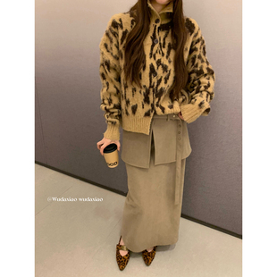 （吴大笑）野趣缪斯～豹纹韩系气质百搭显瘦不老气豹纹设计感上衣