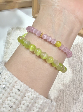 百搭手工编织弹力手链女生礼物