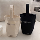 ANDCICI ins风简约设计感小书包mini手提帆布包男女遛弯拎袋 法式