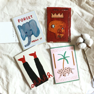 TR.studio独家定制卡通抽象插画双面小本子笔记本速写本空白页本