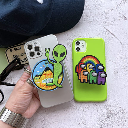 TR手机壳气囊支架外星人恶搞狼人杀个性刺绣适用于iphone1312安卓