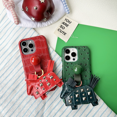 原创设计小马吊饰支架手机壳