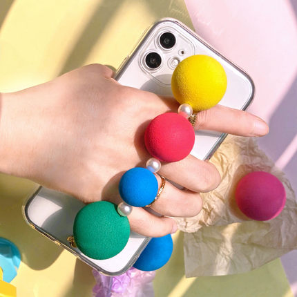 TR.STUDIO透明手机壳链条iphone13pro11装饰彩色球球夏日可爱安卓