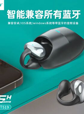 泽奇ZE-T519 AI降噪耳夹运动蓝牙IPX5级防水双主机双芯片听歌15时