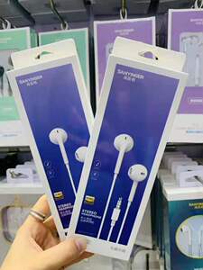 尚音格S1半入耳式3.5mm接口立体声有线耳机久戴不痛Y