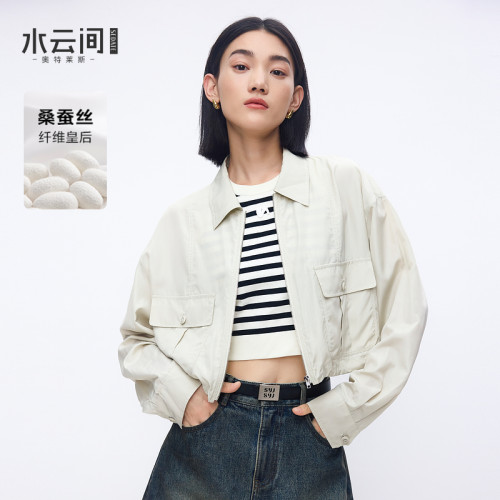 水云间浅色工装风短款外套女宽松夏日美式街头小衫薄款空调衫2026