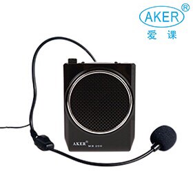 爱课mr200腰挂有线TF卡U盘播放扩音收音教学音箱中文显示录音