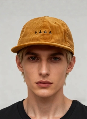 VAGA CORDUROY CAP灯芯绒棒球帽复古做旧水洗平檐帽