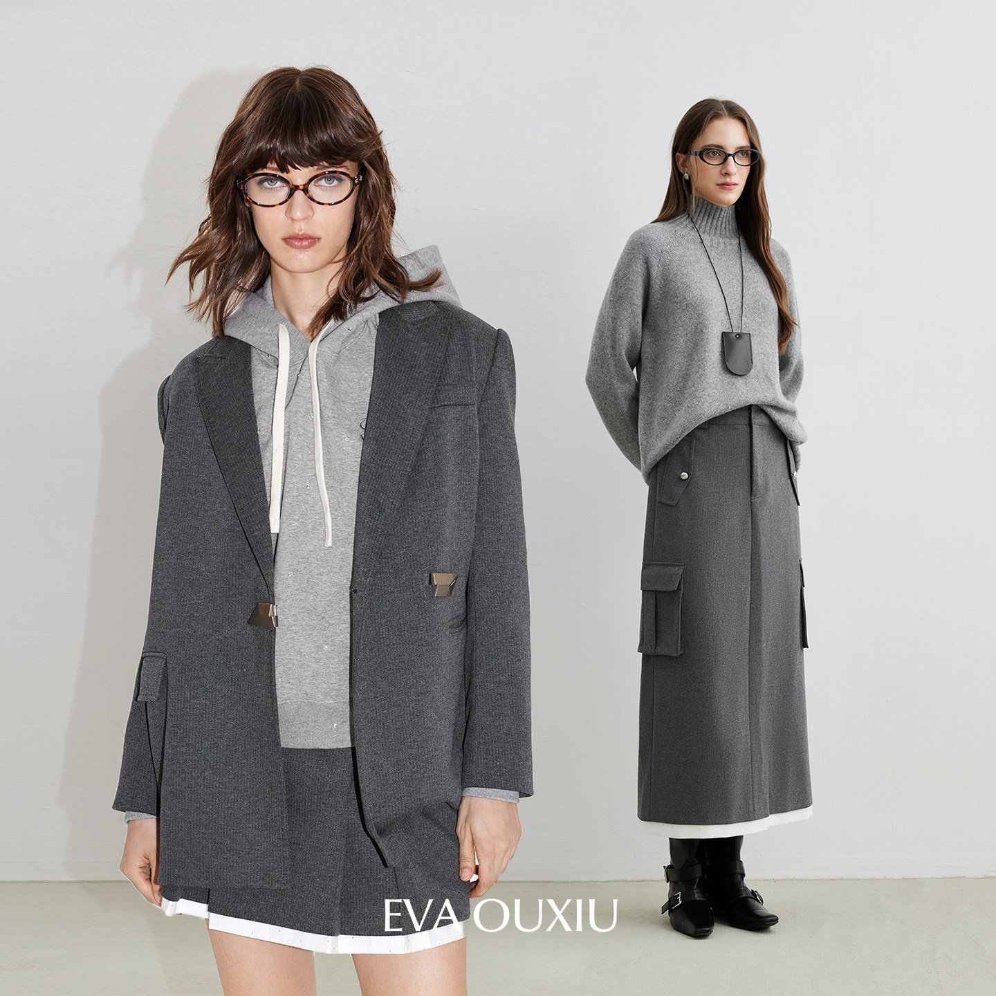 EVAOUXIU高智感25新款通勤穿搭图片