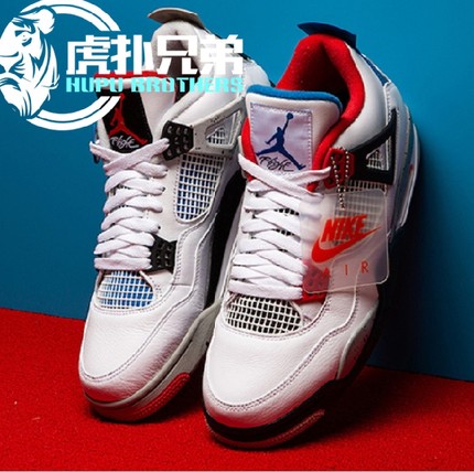 Air Jordan 4 What The 4 AJ4红蓝鸳鸯 白水泥 篮球鞋 CI1184-146