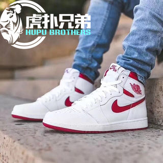 Air Jordan 1 OG AJ1 白红 元年 高帮 篮球鞋 555088-575441-103