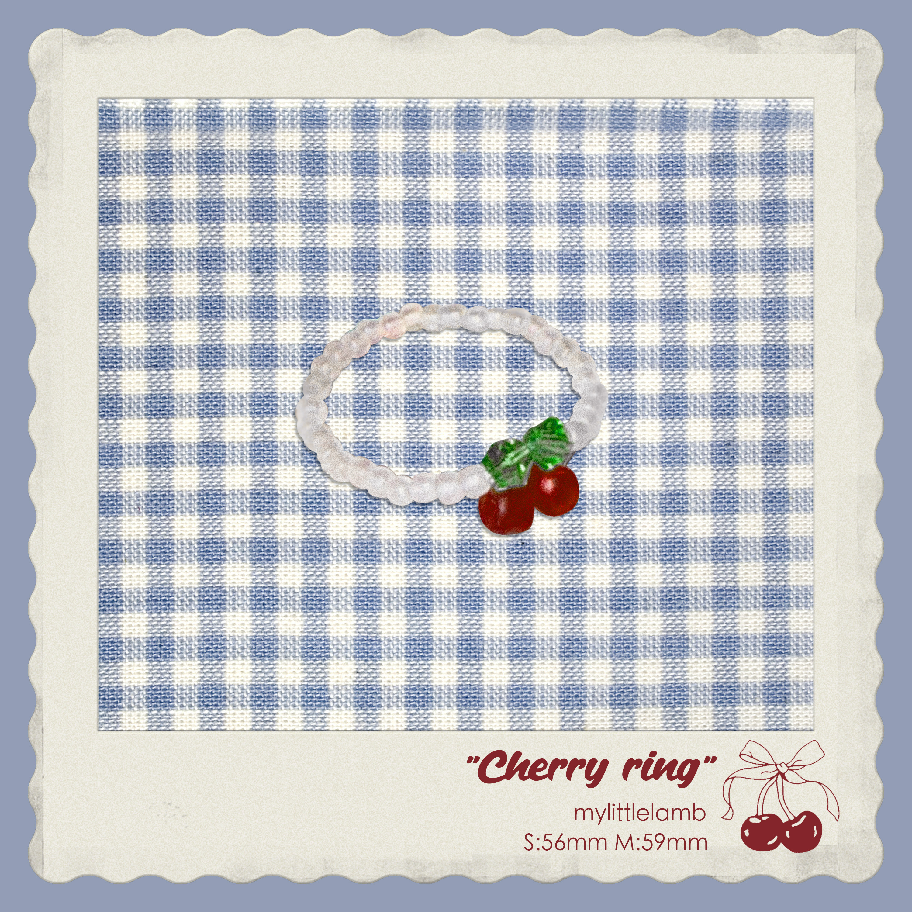 mylittlelamb acc.6  甜甜樱桃物语 手工串珠戒指 MGB
