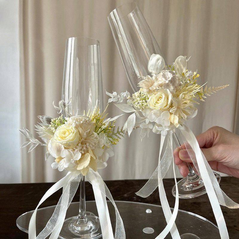 感永生花结婚敬酒杯一对酒杯实用礼品订婚结婚礼物清新礼盒装,节庆用品/礼品,喜碗/敬茶杯,淘宝优惠券,粉丝福利购,淘宝优惠卷