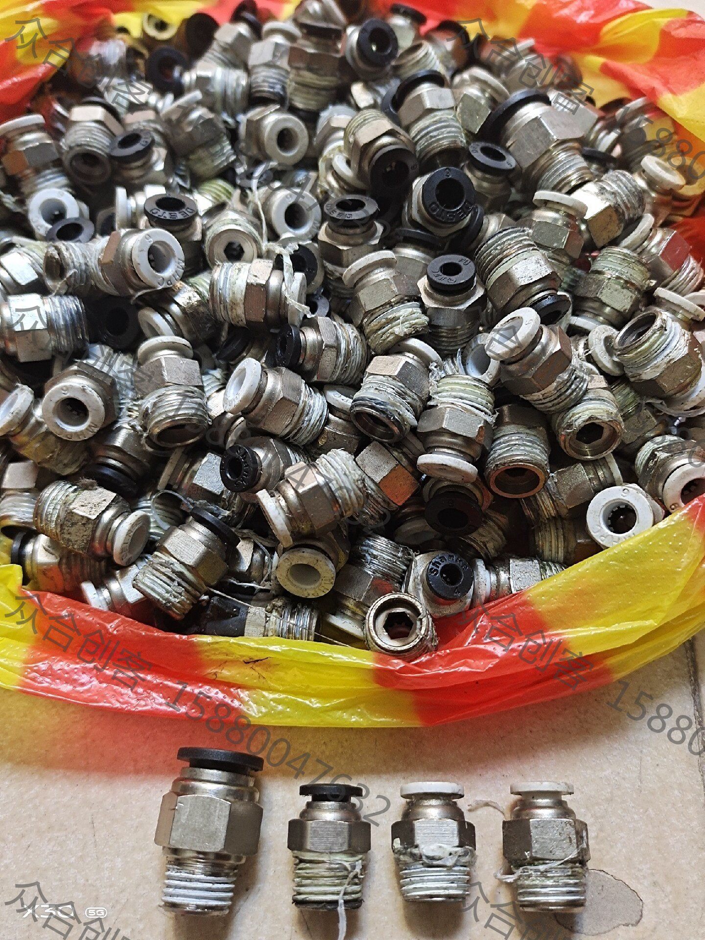 气管快速接头气动元件4分快插pc直通螺纹8mm高压12mm气