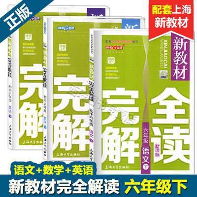 钟书金牌 新教材完全解读 六年级下 语文+数学+英语N版 6年级下册/第二学期 上海教材配套同步辅导课全解习题解读 上海大学出版社