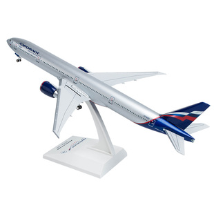 300ER 波音777 飞机模型 200比例 实心ABS材质 俄罗斯航空 拼装